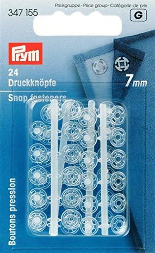Prym 24 Annäh-Druckknöpfe KST 7 mm transparent Preisklasse G