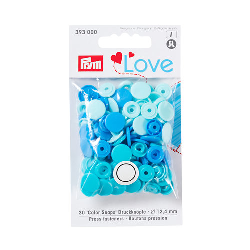 Prym Love 30 Color Snaps 12,4mm blau sortiert Preisklasse I