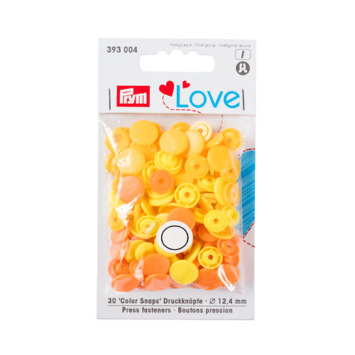 Prym Love 30 Color Snaps 12,4mm gelb sortiert Preisklasse I