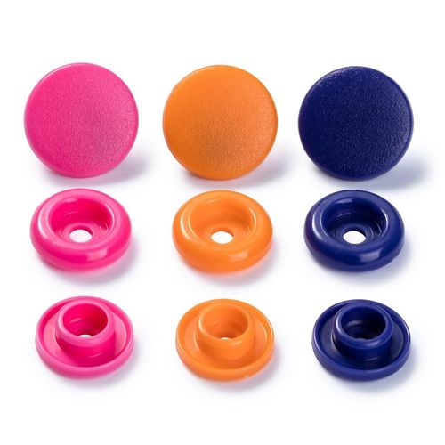 Prym Love 30 Color Snaps 12,4mm orange, lila, pink Preisklasse I