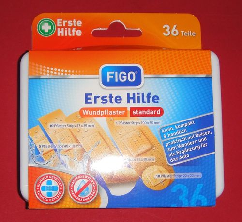Figo Erstehilfe Box Wundpflaster 36 tlg