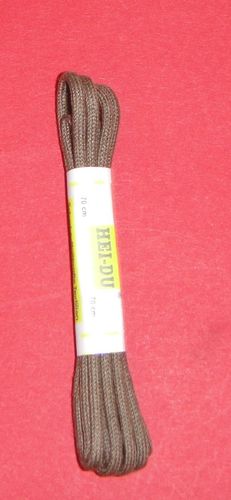 70 cm Schnürsenkel dunkelbraun Senkel von Hei-Du®, reine Baumwolle, Flach oder Kordel